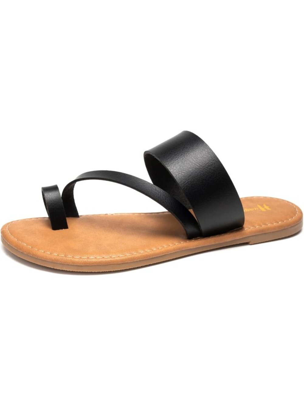 Women's Black Comfortable Casual Summer Slip On Flat Flip Flop Slide Sandals